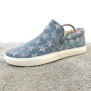 Gentle Souls Lowe Womens Size 10 Shoes Blue Denim Sneaker Double Zip Low Top
